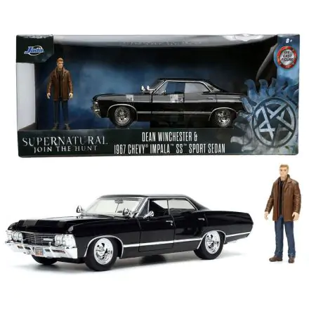 Supernatural Chevy Impala Sport Sedan car + Winchester Dean figure set product photo