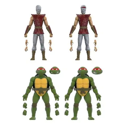 Teenage Mutant Ninja Turtles BST AXN Action Figure 4-Pack Mirage Comics Foot Soldiers & Turtles Exclusive 13 cm product photo