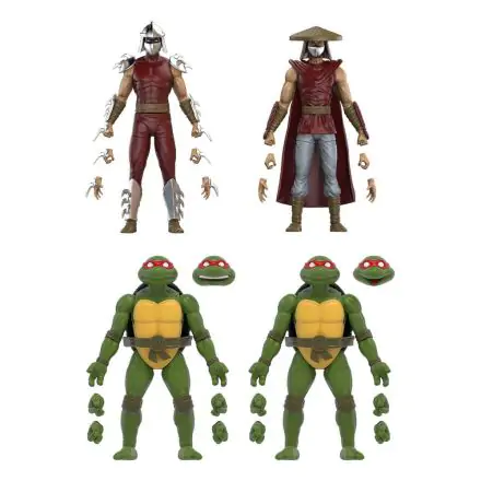 Teenage Mutant Ninja Turtles BST AXN Action Figure 4-Pack Mirage Comics Shredder & Turtles Exclusive 13 cm product photo