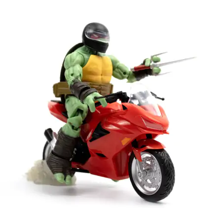 Teenage Mutant Ninja Turtles BST AXN Action Figure with Vehicle Raphael with Motorcycle (IDW Comics) 13 cm termékfotója