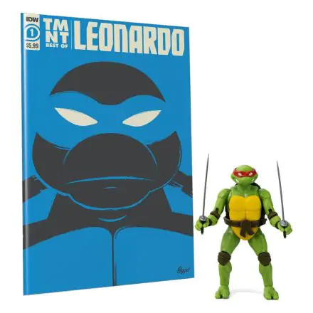 Teenage Mutant Ninja Turtles BST AXN x IDW Action Figure & Comic Book Leonardo Exclusive 13 cm product photo
