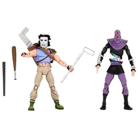 Teenage Mutant Ninja Turtles Casey Jones and Foot Soldier pack 2 articulated figures 18cm product photo