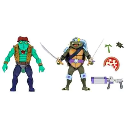 Teenage Mutant Ninja Turtles Leather Head and Slash pack 2 articulated figures 18cm product photo