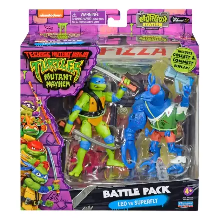 Teenage Mutant Ninja Turtles Action Figures Leonardo vs. Super Fly 11 cm product photo