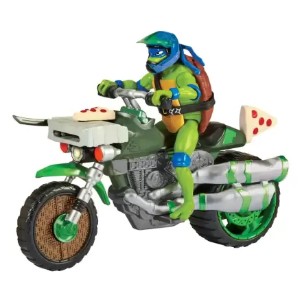 Teenage Mutant Ninja Turtles: Mutant Mayhem Drive N Kick Action Figure Leonardo & Motorcycle 11 cm product photo