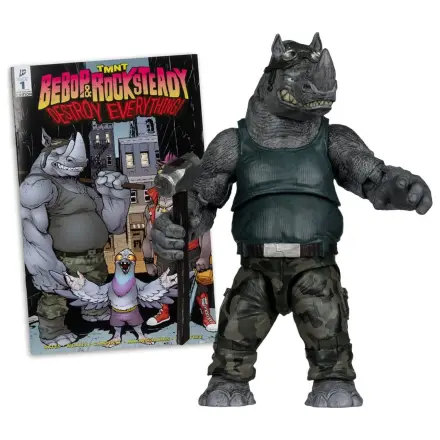 Teenage Mutant Ninja Turtles Page Punchers Action Figure Rocksteady 17 cm product photo