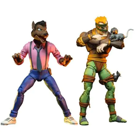 Teenage Mutant Ninja Turtles Rat King and Vernon pack 2 figures 18cm product photo
