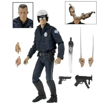 Terminator 2 Action Figure Ultimate T-1000 (Motorcycle Cop) 18 cm termékfotója