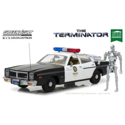 Terminator Diecast Model 1/18 1977 Dodge Monaco Metropolitan Police with Figure product photo