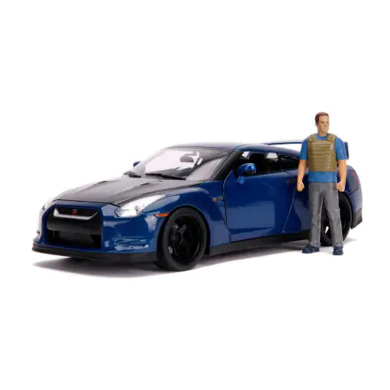 The Fast and Furious Diecast Model Hollywood Rides 1/18 2009 Nissan Skyline GT-R R35 with Brian Figur product photo