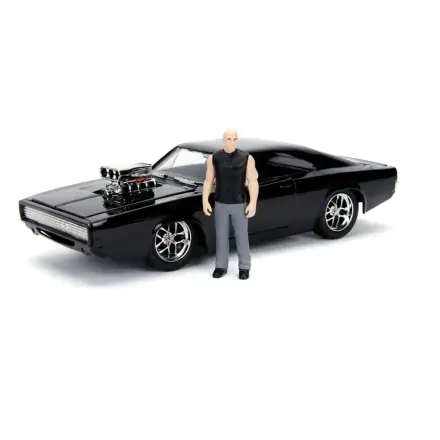 The Fast and Furious Diecast Model Hollywood Rides 1/24 1970 Dodge Charger with Dom Toretto Figur product photo
