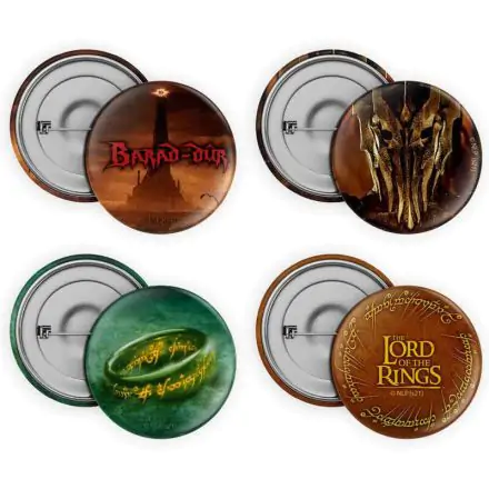 Lord of the Rings Pin-Back Buttons 4-Pack Collection product photo