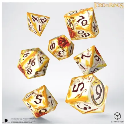 The Lord of the Rings Full Art Dice Set of 7 Ring-bearers (Whitefire Radiance) product photo