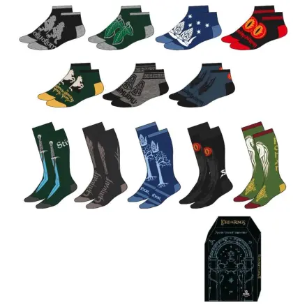 The Lord of The Rings Hobbit adult 12 socks set product photo