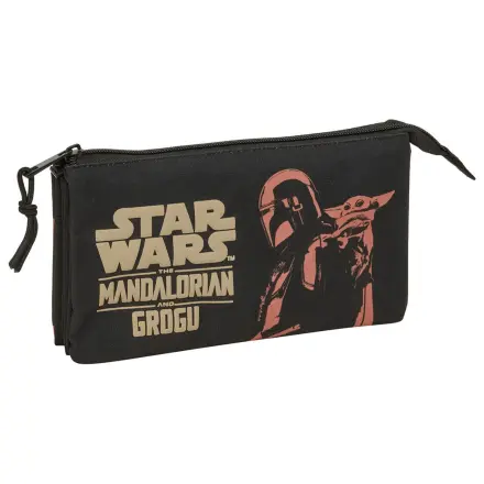 Star Wars Mandalorian & Grogu triple pencil case product photo
