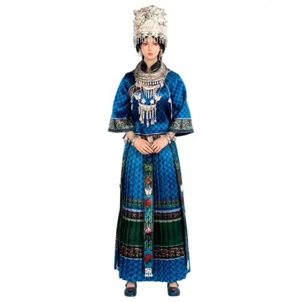 The Miao of China's 56 Ethnic Groups Figure 1/6 Blue 30 cm product photo
