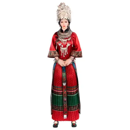 The Miao of China's 56 Ethnic Groups Figure 1/6 Red 30 cm product photo