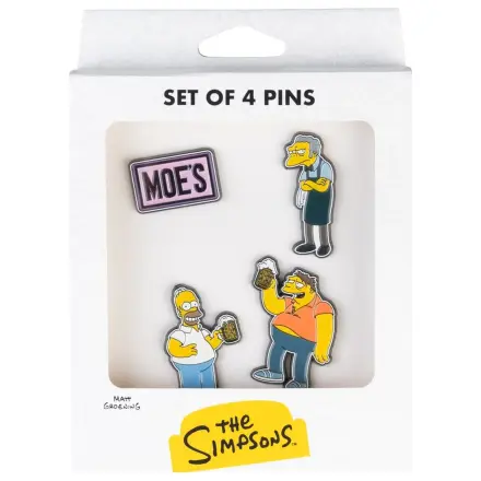 The Simpsons Pin Badges Set of 4 Moe's Tavern product photo