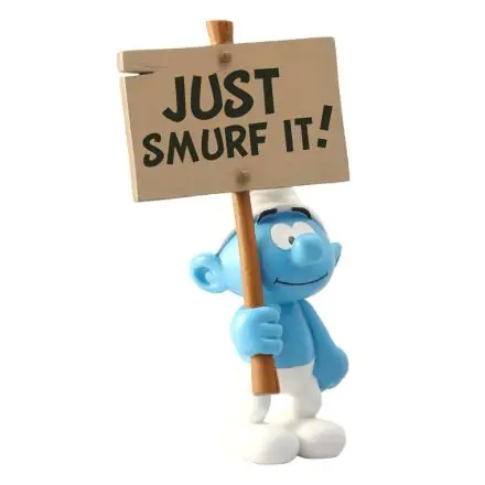 The Smurfs Collector Collection Statue Smurf with a Sign Just Smurf It! 18 cm product photo