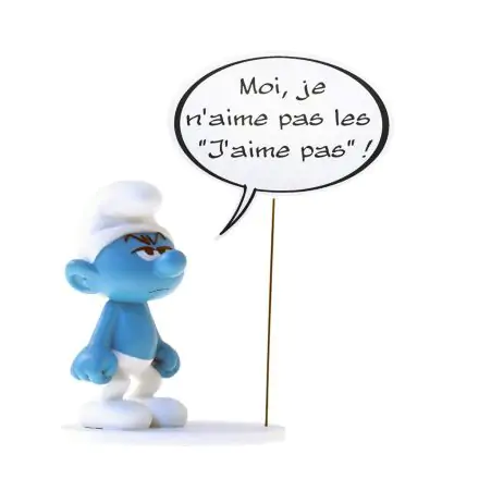 The Smurfs Collectoys Comics Speech Statue Grouchy Smurf 22 cm *French Version* termékfotója