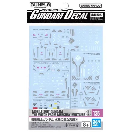 The Witch from Mercury Gundam Decal 135 Model Kit product photo