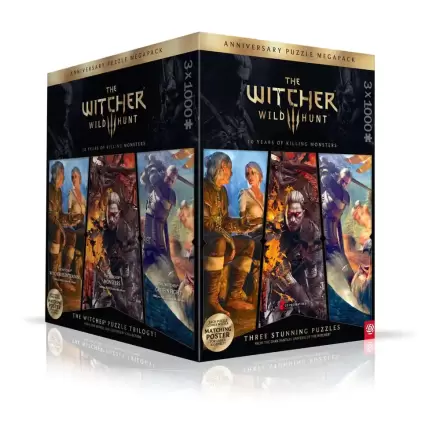 The Witcher 3 Puzzle Triology Wild Hunt 10 Years of Killing Monsters (3 x 1000 pieces)  product photo