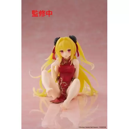 To Love Ru Darkness PVC Statue Desktop Cute Figure Golden Darkness (Chinese Dress Ver.) 13 cm termékfotója