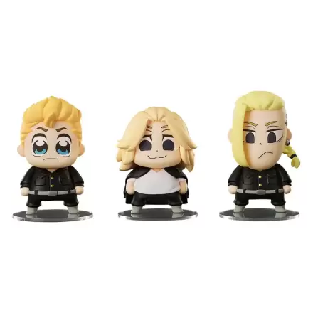 Tokyo Revengers Chibi Figures Takemichi Hanagaki, Manjiro Sano, Ken Ryuguji Bkub Ver. 7 cm product photo