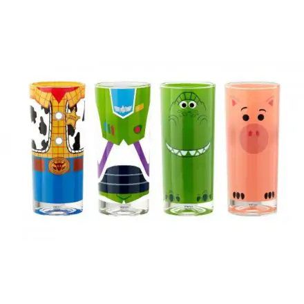 Toy Story 4 Juice Glass 4-Pack Buzz, Woody, Rex & Hamm product photo