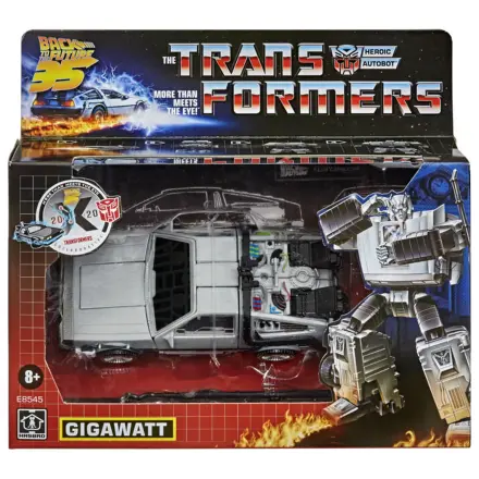 Transformers Back to the Future Delorean Gigawatt figure 14cm product photo