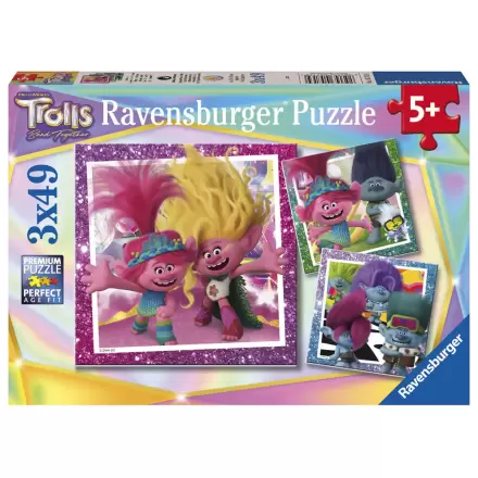 Trolls 3 puzzle 3x49pcs product photo