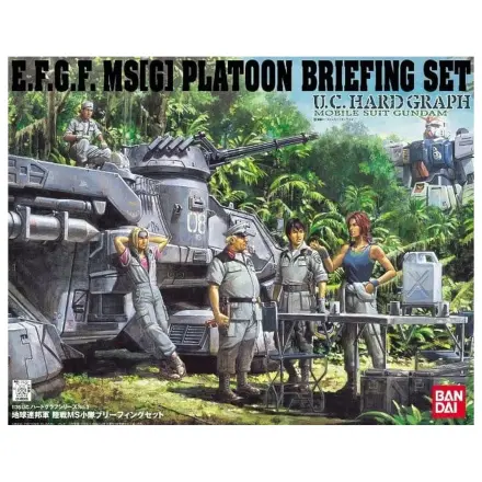 U.C. Hard Graph 1/35 Mobile Suit Gundam Earth Federation Ground Force MS Platoon at Briefing Set product photo