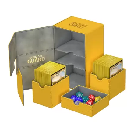 Ultimate Guard Twin Flip´n´Tray  Deck Case 160+ Standard Size XenoSkin Amber product photo