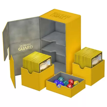 Ultimate Guard Twin Flip´n´Tray Deck Case 200+ Standard Size XenoSkin Amber product photo