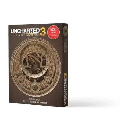 Uncharted Jigsaw Puzzle Cipher Disk Circular Deluxe (500 pieces) product photo