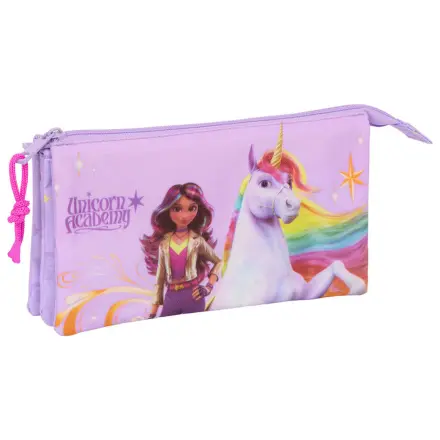Unicorn Academy triple pencil case product photo