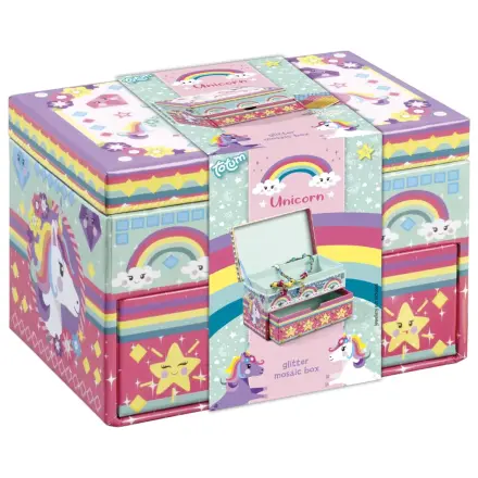 Unicorn Colorful Mosaic Jewelry Box product photo