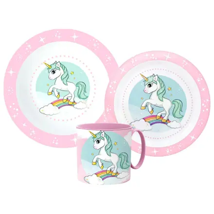 Unicorn Range Dinnerware Set, Micro Plastic Set with Mug product photo