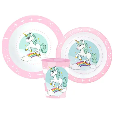 Unicorn Range Dinnerware Set, Micro Plastic Set, with Glass 260 ml product photo