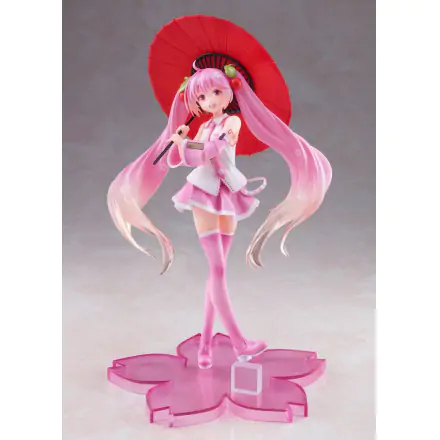 Vocaloid PVC Statue Sakura Miku 2nd Season New Written Japanese Umbrella Ver. 20 cm product photo