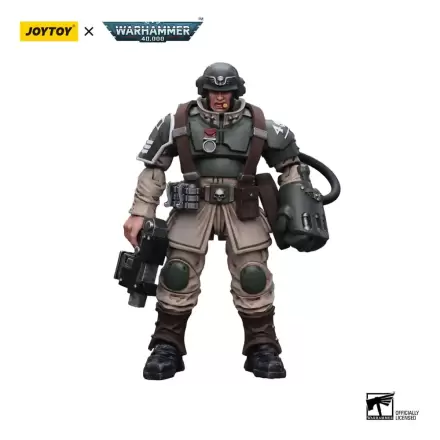 Warhammer 40k Action Figure 1/18 Astra Militarum Cadian Command Squad Veteran Sergeant with Power Fist 12 cm termékfotója