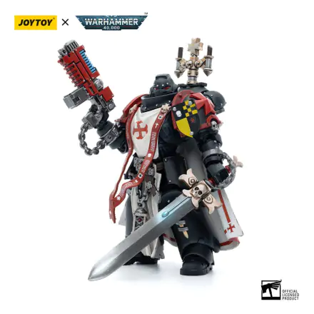 Warhammer 40k Action Figure 1/18 Black Templars Sword Brethren Brother Lombast 12 cm product photo