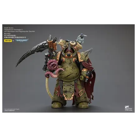 Warhammer 40k Action Figure 1/18 Death Guard Deathshroud Terminator 2 with Manreaper and Plaguespurter Gauntlet 14 cm  product photo