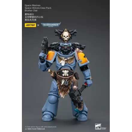 Warhammer 40k Action Figure 1/18 Space Marines Space Wolves Claw Pack Brother Olaf 12 cm termékfotója