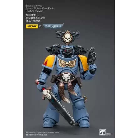 Warhammer 40k Action Figure 1/18 Space Marines Space Wolves Claw Pack Brother Torrvald 12 cm product photo