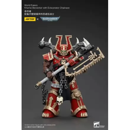 Warhammer 40k Action Figure 1/18 World Eaters Khorne Berzerker with Eviscerator Chainaxe 13 cm termékfotója