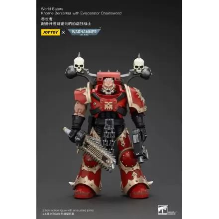 Warhammer 40k Action Figure 1/18 World Eaters Khorne Berzerker with Eviscerator Chainsword 13 cm termékfotója