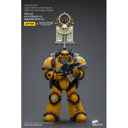 Warhammer The Horus Heresy Action Figure 1/18 Imperial Fists Legion MkIII Tactical Squad Legionary with Legion Vexilla 12 cm termékfotója