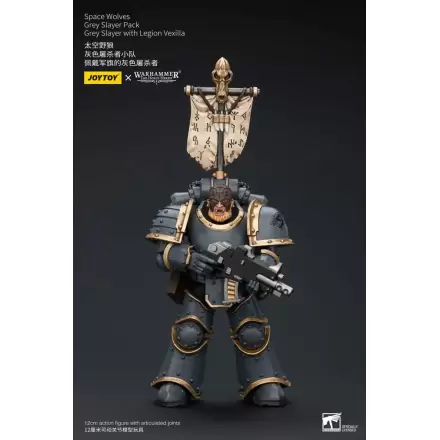 Warhammer The Horus Heresy Action Figure 1/18 Space Wolves Grey Slayer Pack Grey Slayer With Legion Vexilla 12 cm termékfotója