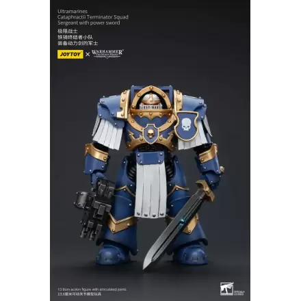 Warhammer The Horus Heresy Action Figure 1/18 Ultramarines Cataphractii Terminator Squad Sergeant with Power Sword 14 cm termékfotója